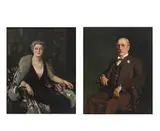 Portraits of mr and mrs lionel a by Richard Jack, Oil on canvas, a pair Each signed and dated '1927', sold Oct 2023