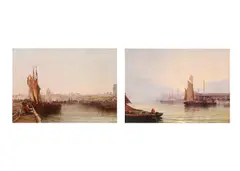 Untitled by Arthur Joseph Meadows, Oil on canvas Both signed and dated '1885', sold Oct 2023