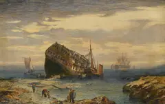 When storms are o'er! by Charles Napier Hemy, Oil on canvas Monogramed and dated '1864', sold Oct 2023