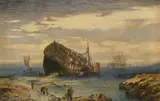 When storms are o'er! by Charles Napier Hemy, Oil on canvas Monogramed and dated '1864', sold Oct 2023