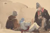 Study of north african figures by William James Müller, Watercolour, sold Oct 2023