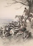 Gone to ground by Cecil Charles Windsor Aldin, drawing, offered Oct 2023
