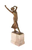 An art deco gilt bronze model of a female by Franz Peleschka-Lunard, BRONZE, offered Oct 2023