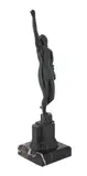 An art deco verdigris patinated model of a lady by Pierre le Faguays, sculpture, offered Oct 2023