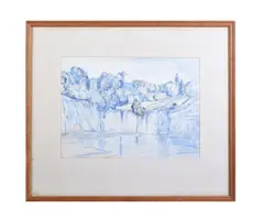 Ross-on-wye by Robin Wallace, Watercolour and ink, sold Oct 2023