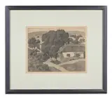 The smithy luppitt (dry 28) by Robert Bevan, Lithograph, sold Oct 2023