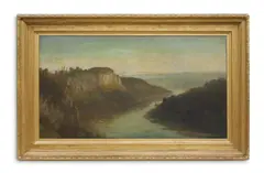 Llancaut crags by T.b.w Forster, Oil on canvas, sold Oct 2023