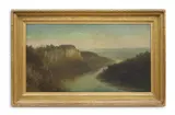 Llancaut crags by T.b.w Forster, Oil on canvas, sold Oct 2023
