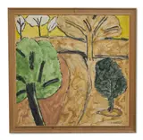 The garden at la gonette; the orchard at la gonette by William Crozier, oil, sold Oct 2023