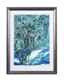 Plant in a pot by William Crozier, Acrylic on paper, sold Oct 2023