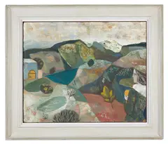 Pastoral by Gwyneth Johnstone, Oil on board, sold Oct 2023