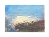 Landscape by Melita Denaro, 2015, Oil on board, sold Oct 2023
