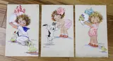Humorous children by Agnes Richardson, watercolor, offered Mar 2024
