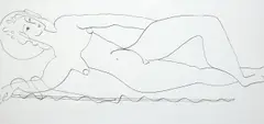 Black ink by Edward Wolfe, ink, sold Mar 2024