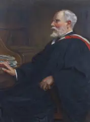 Portrait of an academic at a desk by Charles Ernest Butler, oil on canvas, sold Mar 2024