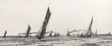 The Return of the Fishing Fleet, Portsmouth Harbour by William Lionel Wyllie, etching, sold Mar 2024