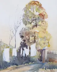 Fine drying weather, Ripon by Charles Patrickson, watercolour, offered Mar 2024