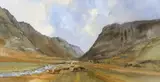 Glen Coe, Scotland by Andy Le Poidevin, watercolour, sold Mar 2024