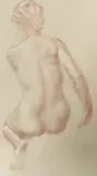 Sanguine chalk on paper by Gilbert Ledward, drawing, sold Mar 2024