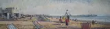 Panoramic view of Brighton seafront by St John Child, oil on board, sold Feb 2024