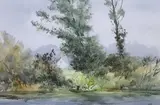 Cuckmere at Litlington by Norman Dinnage, watercolour, sold Feb 2024