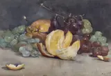 Still life of fruit by Peter Alexander Hay, watercolour, sold Feb 2024