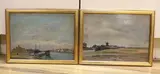 Adur at Littlehampton by W.B. Rowe, 1920, oil, sold Feb 2024