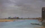 Mouth of the River Adur by W.B. Rowe, oil on board, sold Feb 2024