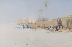 Orientalist by Augustus Osborne Lamplough, watercolour, sold Feb 2024