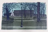 Salisbury Cathedral and Green Park by Robert Tavener, pencil, sold Feb 2024