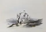 Ruins of the Temple of Kardeseh, Nubia by David Roberts, lithograph, sold Feb 2024