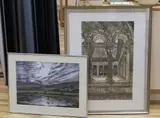 Cloisters by Valerie Thornton, etching and colour, offered Feb 2024