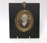 Oval portrait miniature of John Broadley Wilson by John Wright, ink, sold Jan 2024