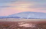 Autumn dawning by Christopher Osborne, oil on board, sold Jan 2024