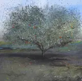 Red apples by Vanessa Whitehouse, oil on canvas, sold Jan 2024