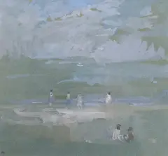 Sea Mist, Norfolk Coast by Peter Greenham, gouache on paper, sold Jan 2024