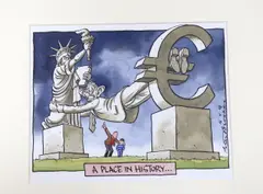 A Place in History by Peter Brookes, ink and watercolour, sold Jan 2024