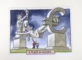 A Place in History by Peter Brookes, ink and watercolour, sold Jan 2024