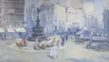 Piccadilly Circus by Ida Lovering, watercolour, sold Jan 2024