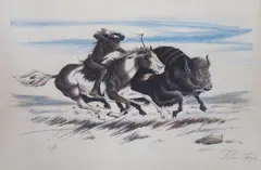 Colour lithograph by Steve Long, lithograph, offered Jan 2024