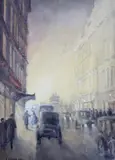 An impression, Shaftesbury Avenue by Arthur Meyrick, 1931, watercolour, sold Jan 2024