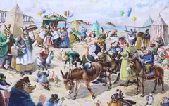 Sam Pig by Norman Meredith, 1990, watercolour, sold Jan 2024