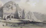 Petra, Eastern End of the Valley by David Roberts, lithograph, sold Jan 2024
