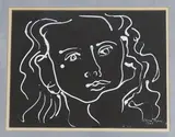 Head study of a woman by Edward Piper, 1985, oil on card, sold Jan 2024