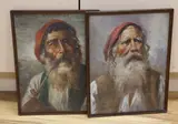 Italian fishermen by Raffaele Frigerio, oil, sold Jan 2024