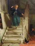 Hide and Seek by Samuel Barling Clarke, oil on canvas, sold Jan 2024