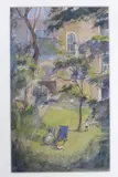 Back Garden in Chelsea by Dennis Gilbert Neac, watercolour, sold Jan 2024
