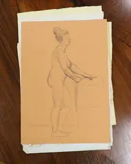 Nine pen by Clifford Eric Martin Hall, ink and pencil, sold Jan 2024