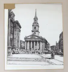 St Martin by Henry Rushbury, etching, sold Jan 2024