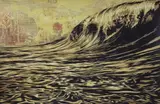 Dark Wave by Shepard Fairey, lithograph, sold Jan 2024